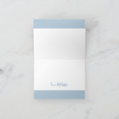 Carte de remerciements de théière bleu baby shower (Intérieur)
