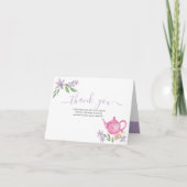 Carte de remerciements de théière rose pâle baby s (Devant)