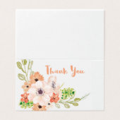 Carte de remerciements de tourbe de pêche à l'aqua (Outside Unfolded)