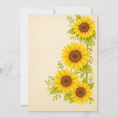 Carte de remerciements de tournesol rustique (Dos)