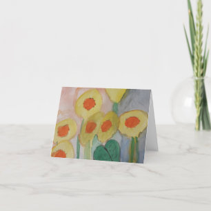 Carte de remerciements de tournesols Abstraits