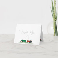 Carte de remerciements de tracteur
