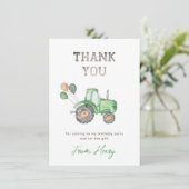 Carte de remerciements de tracteur | Merci tracteu (Debout devant)