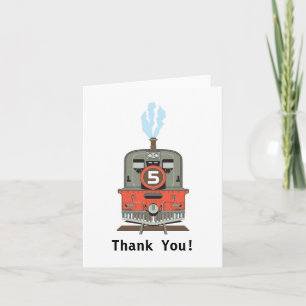 Carte de remerciements de train