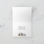 Carte de remerciements de train pour bébés (Intérieur)