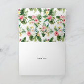 Carte de remerciements de trame florale tropicale  (Intérieur)
