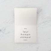 Carte de remerciements de tulipe rouge personnalis (Intérieur)