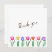 Carte de remerciements de tulipes (Devant / Derrière)