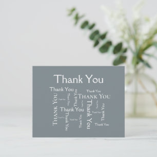 Carte de remerciements de typographie moderne en g