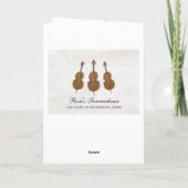 carte de remerciements de violoncelle (Dos)