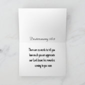 Carte de remerciements de voeux plié (Intérieur)