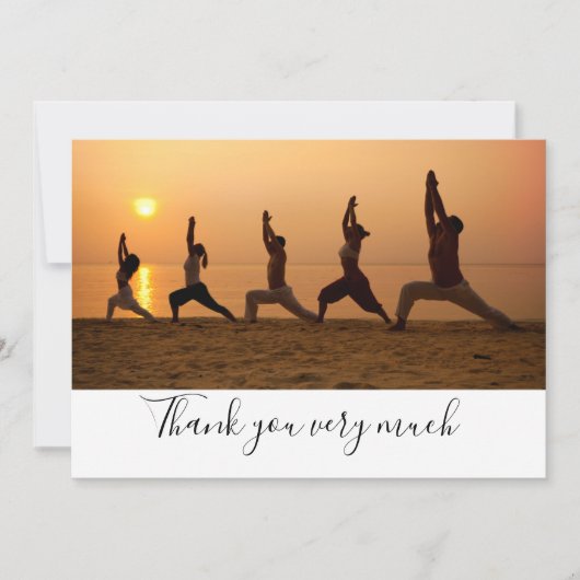 Carte de remerciements de yoga (Devant)