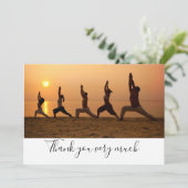 Carte de remerciements de yoga (Debout devant)