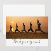 Carte de remerciements de yoga (Devant / Derrière)