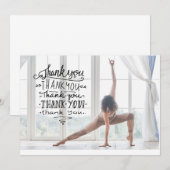 Carte de remerciements de yoga (Devant / Derrière)
