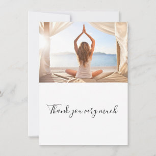 Carte de remerciements de yoga   Femme Poster en Y
