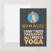 Carte de remerciements de yoga pour instructeur (Devant / Derrière)