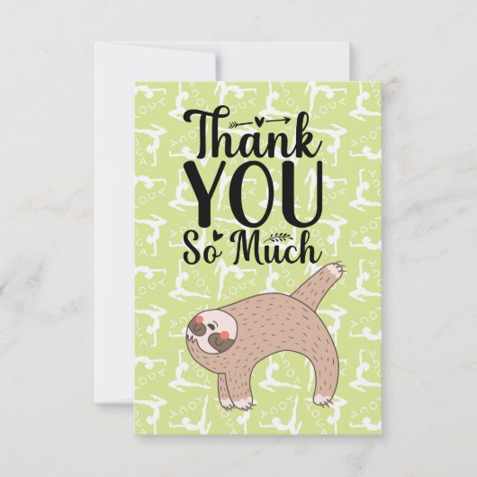 Carte de remerciements de yoga pour les amateurs d (Devant)