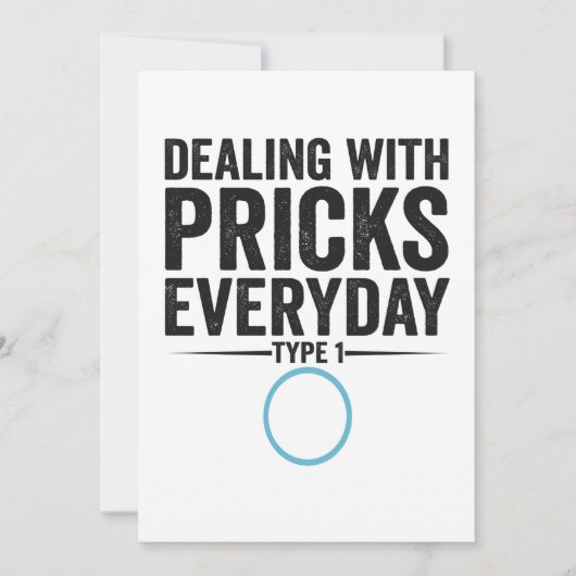 Carte De Remerciements Dealing with Pricks Everyday Type 1 (Devant)