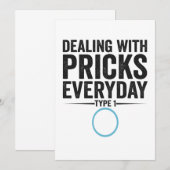 Carte De Remerciements Dealing with Pricks Everyday Type 1 (Devant / Derrière)