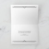 Carte De Remerciements Déco moderne | Élégant Mariage noir et blanc (Intérieur)