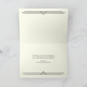 Carte De Remerciements Déco moderne | Élégant Mariage noir et or (Intérieur)