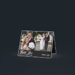 Carte De Remerciements Déco moderne noir Peacock 2 Mariage photo plié<br><div class="desc">Envoi de gratitude avec une touche d'élégance Art Déco ! Cette Carte de remerciements pliée Mariage Peacock,  en noir et blanc classique,  est la façon parfaite d'express vos remerciements avec un soupçon de l'ère Gatsby. Avec de l'espace pour deux photos chères,  c'est un merveilleux souvenir de votre journée spéciale.</div>