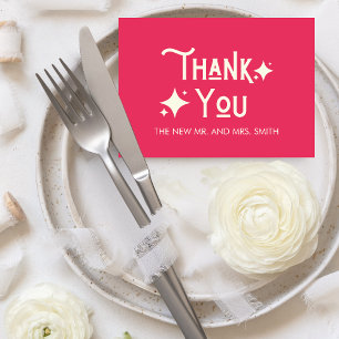 Carte De Remerciements Décontracté moderne Just Love Mariage