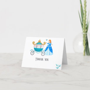 Carte De Remerciements Décor de fête d'anniversaire de la princesse Cendr