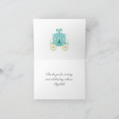 Carte De Remerciements Décor de fête d'anniversaire de la princesse Cendr (Intérieur)