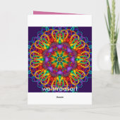 Carte de remerciements décoratif de kaléidoscope (Dos)