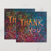 Carte De Remerciements décoratif orné abstrait (Devant / Derrière)