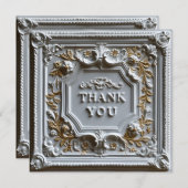 Carte De Remerciements décoratif, orné et texturé (Devant / Derrière)