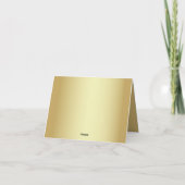 Carte de remerciements décorative or (Dos)