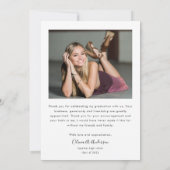 Carte De Remerciements Découpe de script moderne Deux diplômes de photogr (Dos)