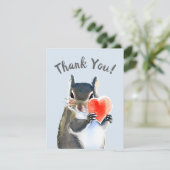 carte de remerciements d'écureuil forestier (Debout devant)