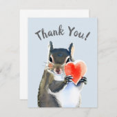 carte de remerciements d'écureuil forestier (Devant / Derrière)