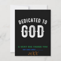 DÉDIÉ À DIEU PERSONNALISABLE COOL TEXTE BLANC