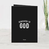 CARTE DE REMERCIEMENTS DÉDIÉ À DIEU PERSONNALISABLE COOL TEXTE BLANC (Dos)