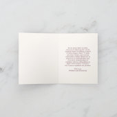 Carte De Remerciements Deep Burgundy Elegant Classic Wedding (Intérieur)