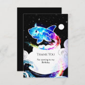 Carte De Remerciements Deepsea Magic Simple Shark Anniversaire (Devant / Derrière)