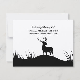 Carte De Remerciements Deer In Love Mémoire Souvenir Funérailles
