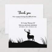Carte De Remerciements Deer In Love Mémoire Souvenir Funérailles (Devant / Derrière)