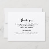 Carte De Remerciements Deer In Love Mémoire Souvenir Funérailles (Dos)