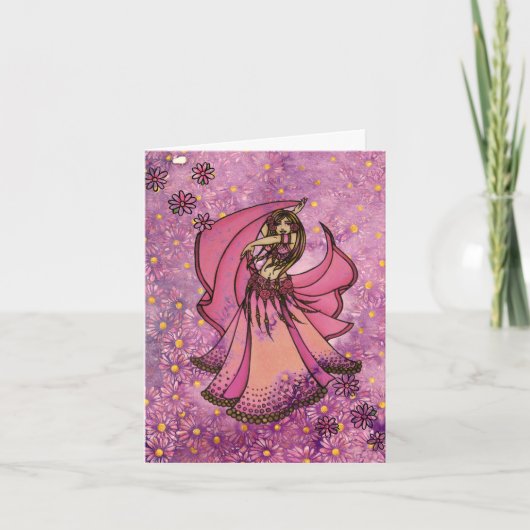 Carte De Remerciements Déesse Danseuse du Ventre (Devant)