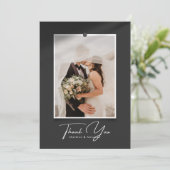 Carte de remerciements d'effet d'ombre du cadre ph (Debout devant)