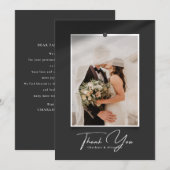 Carte de remerciements d'effet d'ombre du cadre ph (Devant / Derrière)