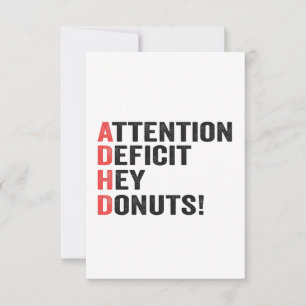 Carte De Remerciements Déficit D'Attention Hey Donuts Adhd Neurodiversité