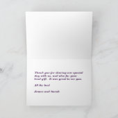 Carte De Remerciements Défilement violet et noir (Intérieur)