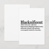 Carte De Remerciements Définition Blacknificent Pro Mois de l'histoire de (Devant / Derrière)